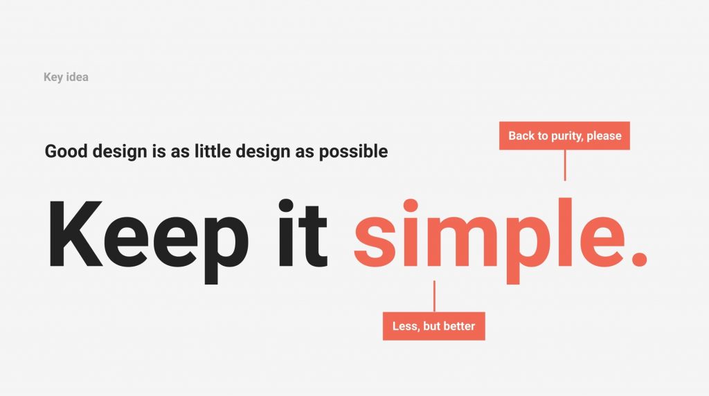 Simplicity and comprehensibility of design
