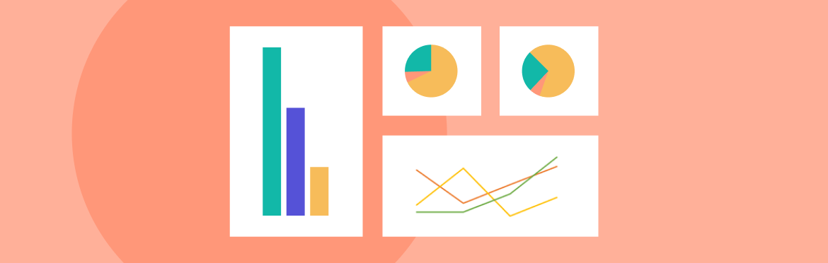 Line, bar and pie charts