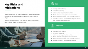 key risks and mitigations slide