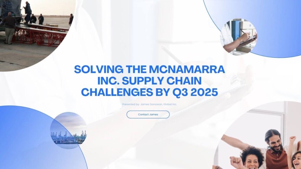 Solving the McNamarra Inc. Supply Chain Challenges by Q3 2025